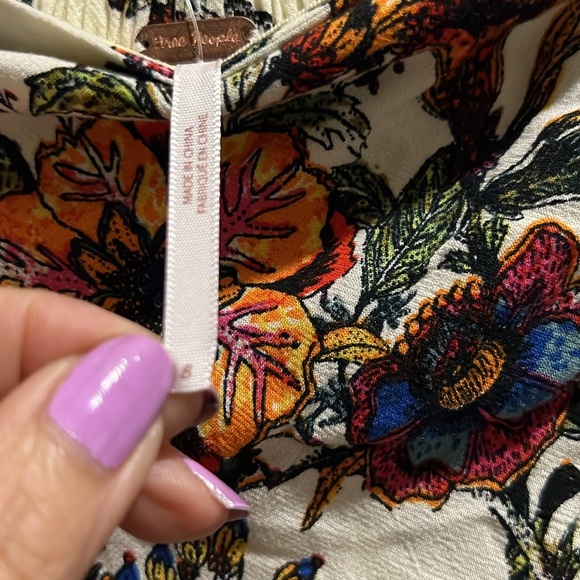 Free people strapless midi floral boho dress medium - Picture 8 of 11